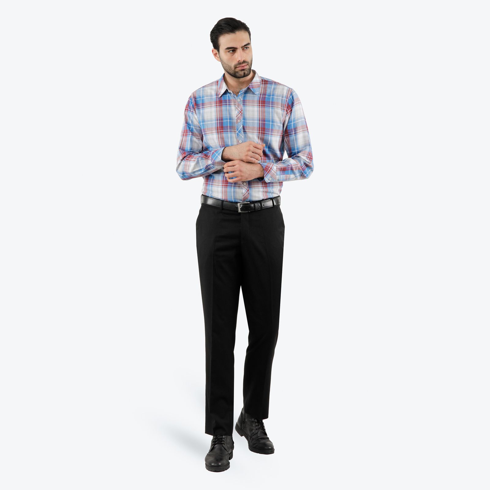 پیراهن آستین بلند مردانه پاتن جامه مدل نخی 102721020247299  -  - 2