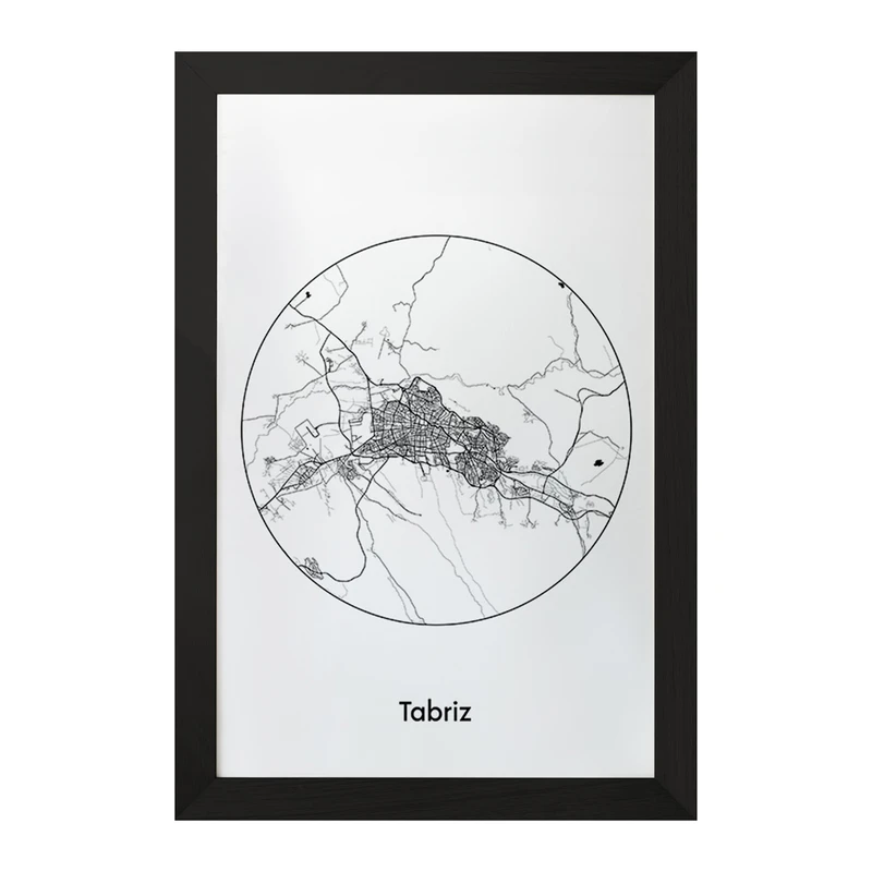 تابلو خندالو مدل نقشه شهر تبریز کد F1708