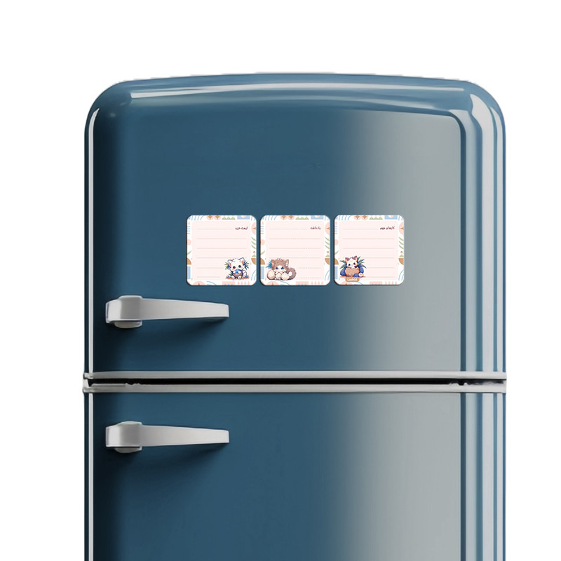 تخته وایت برد لاژید مدل برنامه ریزی سایز 9X9 سانتی متر مجموعه 3 عددی