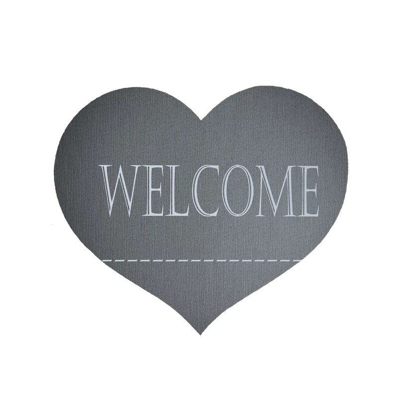  پادری مدل قلبی طرح Welcome کد 8338 سایز 90 × 90 سانتی‌متر