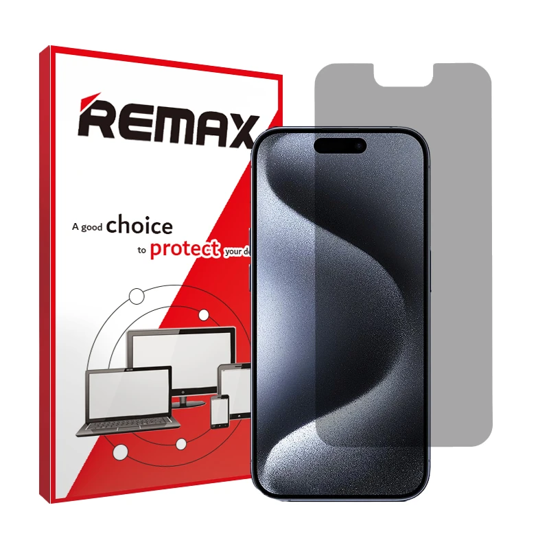 محافظ صفحه نمایش حریم شخصی ریمکس مدل HyPRV مناسب برای گوشی موبایل اپل iPhone 15 Pro Max
