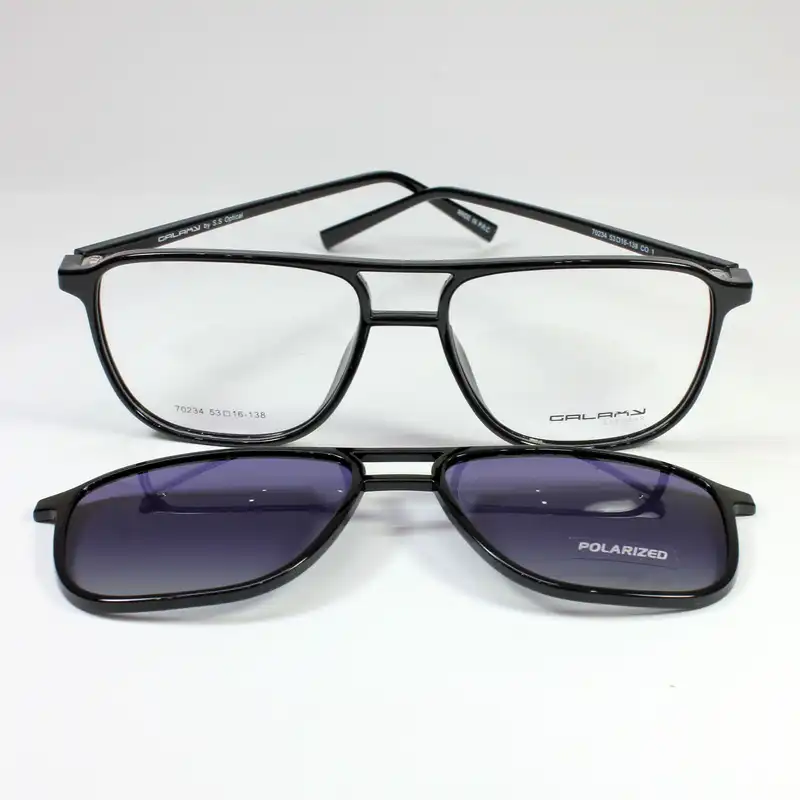 فریم عینک طبی گلکسی مدل 70234 به همراه کاور آفتابی