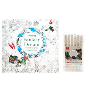ماژیک 12 رنگ راندو مدل Fantasy Dream کد RANDO-1 به همراه دفتر