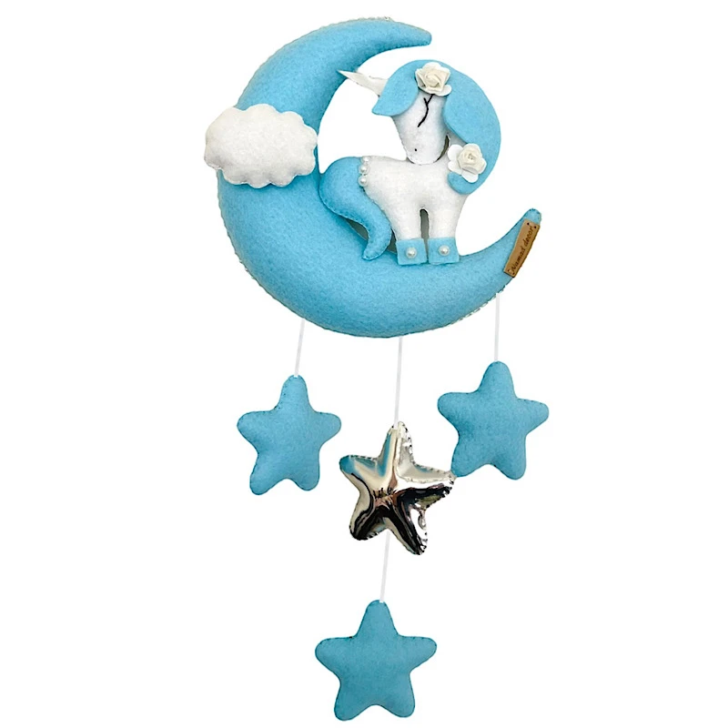 دیوار کوب اتاق کودک مدل ماه و اسب تک شاخ