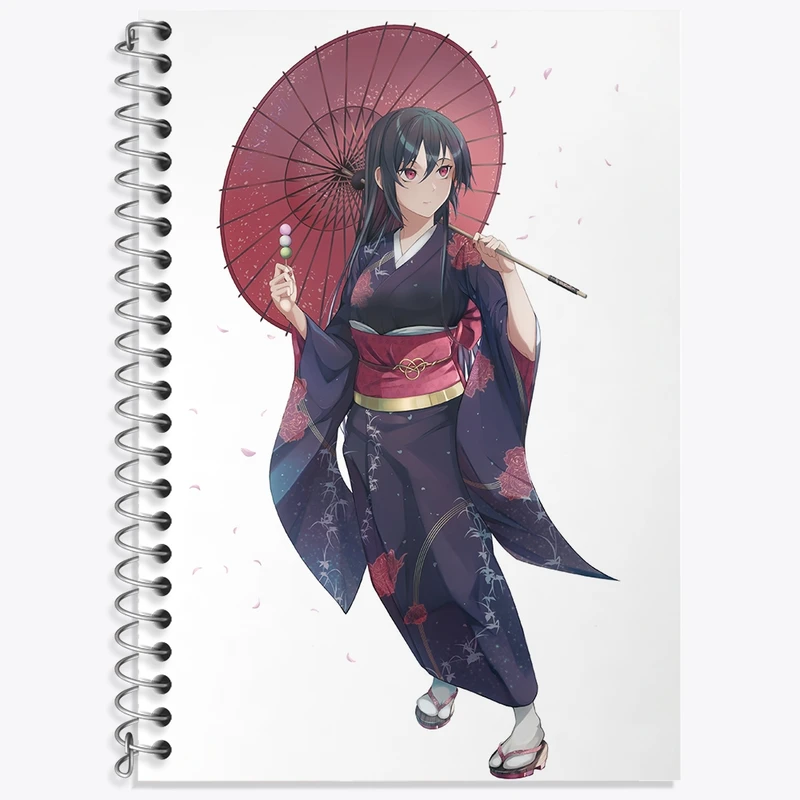 دفتر زبان 50 برگ خندالو مدل سه خط طرح انیمه آکامه گا کیل کد 31877