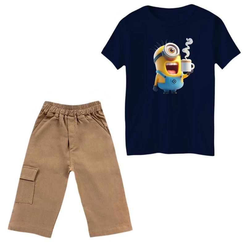ست تی‌شرت و شلوارک پسرانه مدل مینیون کد 10