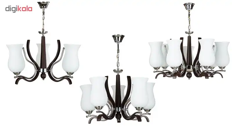 لوستر چشمه نور 5 شعله کد 828