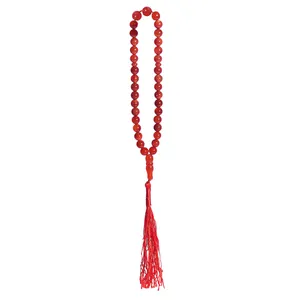 تسبیح  نقره جات لطفی مدل عقیق  کد REDAGATE33