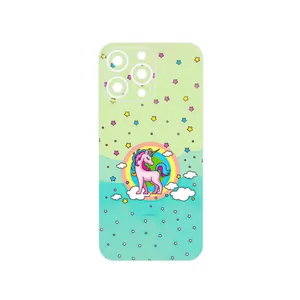MAHOOT Rainbow unicorn adventure Cover Sticker for Apple iPhone 14 Pro Max