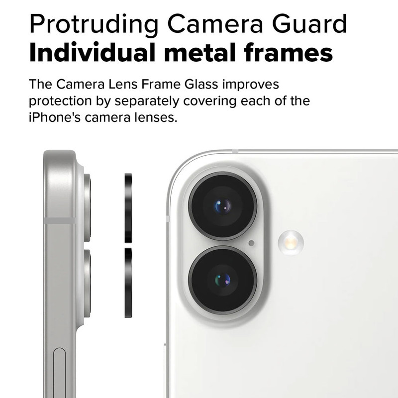 محافظ لنز دوربین اسپایدر مدل Ring Metal مناسب برای گوشی موبایل اپل Iphone 16 / 16 Plus