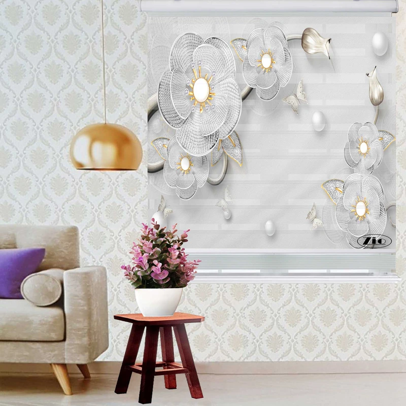 پرده زبرا زیو کد 1096 سایز 150x150 سانتی متر