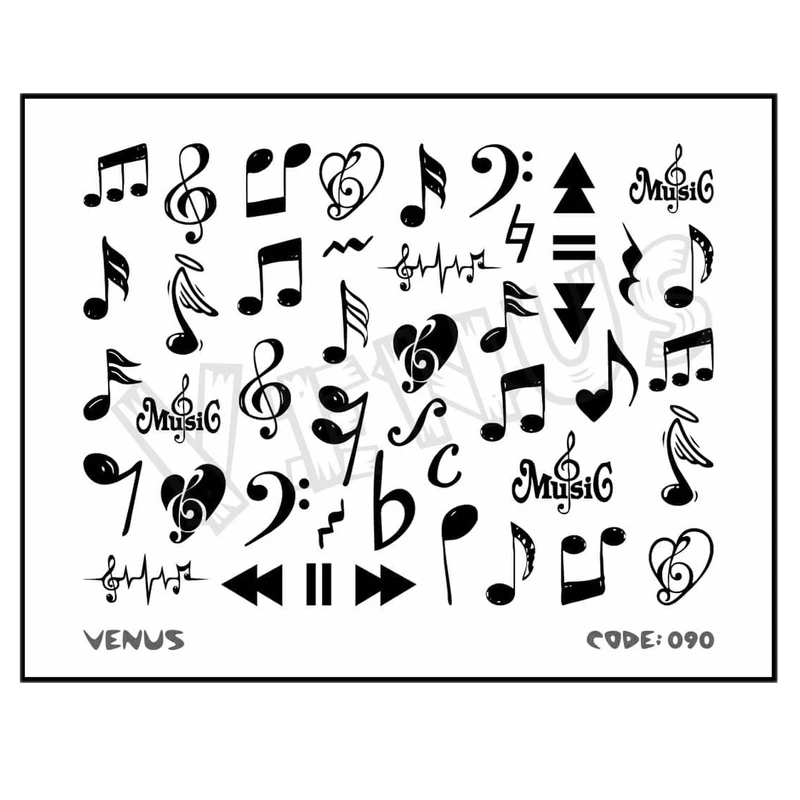 برچسب لنز ناخن مدل ونوس کد 090