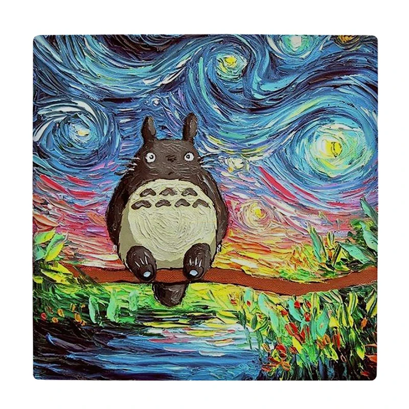  زیر لیوانی  طرح نقاشی توتورو و شب پرستاره کد    5930828_4783