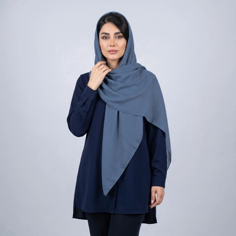 روسری زنانه مدل نخی چهارفصل قواره متوسط دور دوخت