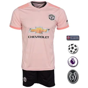پیراهن و شورت ورزشی مردانه طرح منچستریونایتد مدل away18/19 به همراه تگ
