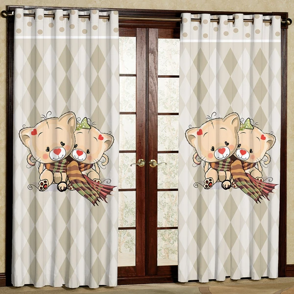 پرده مدل مخمل پانچی کد 6594 سایز 280x140 سانتی متر