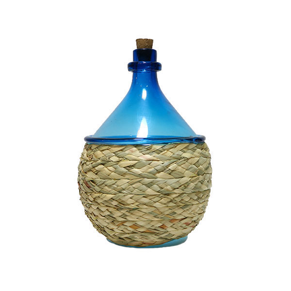 قرابه شیشه ای مدل پرسام کد 015 رنگ آبی