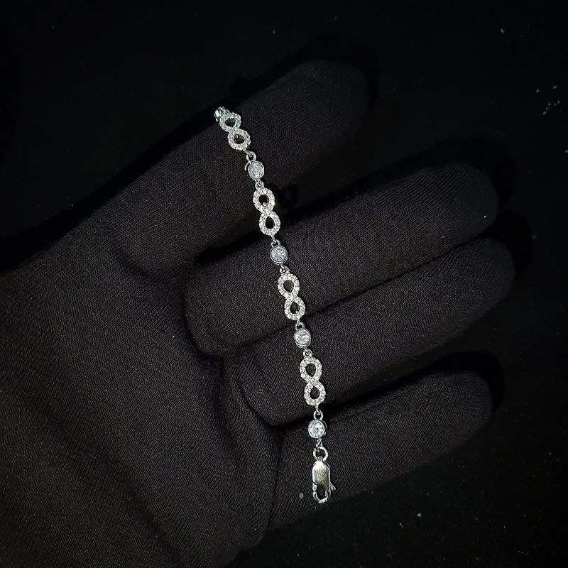 دستبند نقره زنانه جی تی ای مدل بینهایت