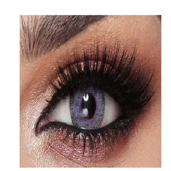 لنز چشم بلا مدل 02 رنگ طوسی بنفش روشن دور دار