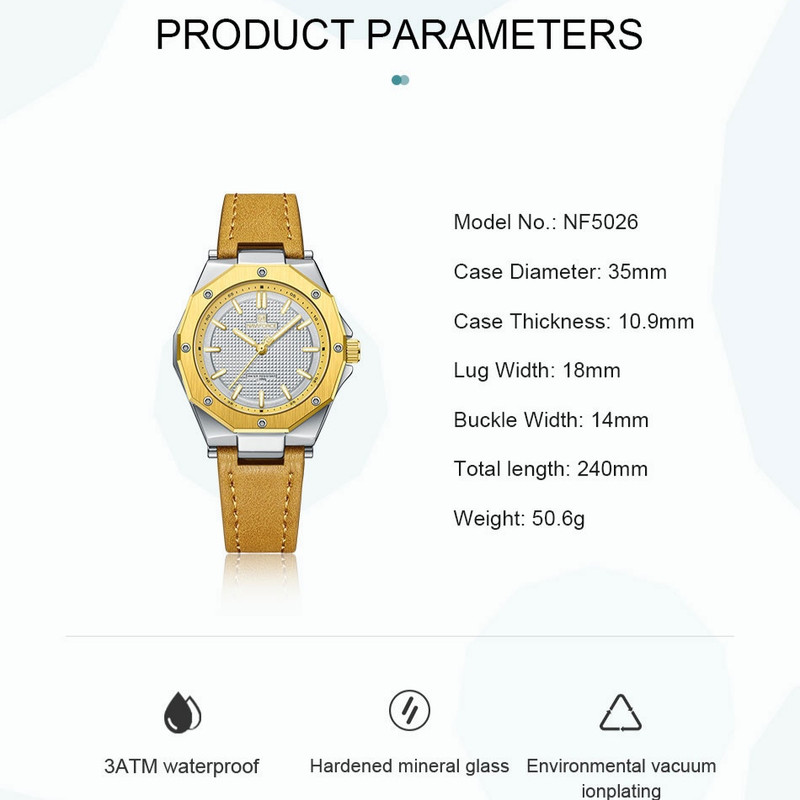 ساعت مچی عقربه ای زنانه نیوی فورس مدل NF5026