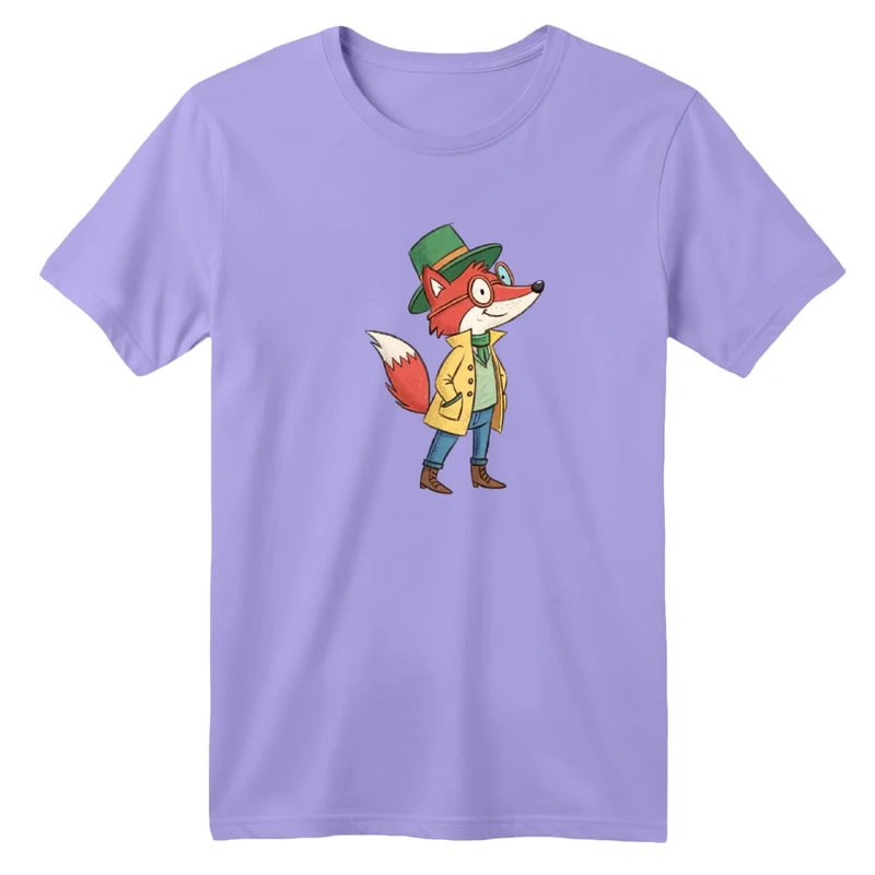 تی‌شرت آستین کوتاه لانگ یقه گرد  بچگانه مدل روباه