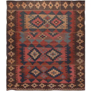 کلاژ گلیم یک و نیم متری فرش هریس کد 100979