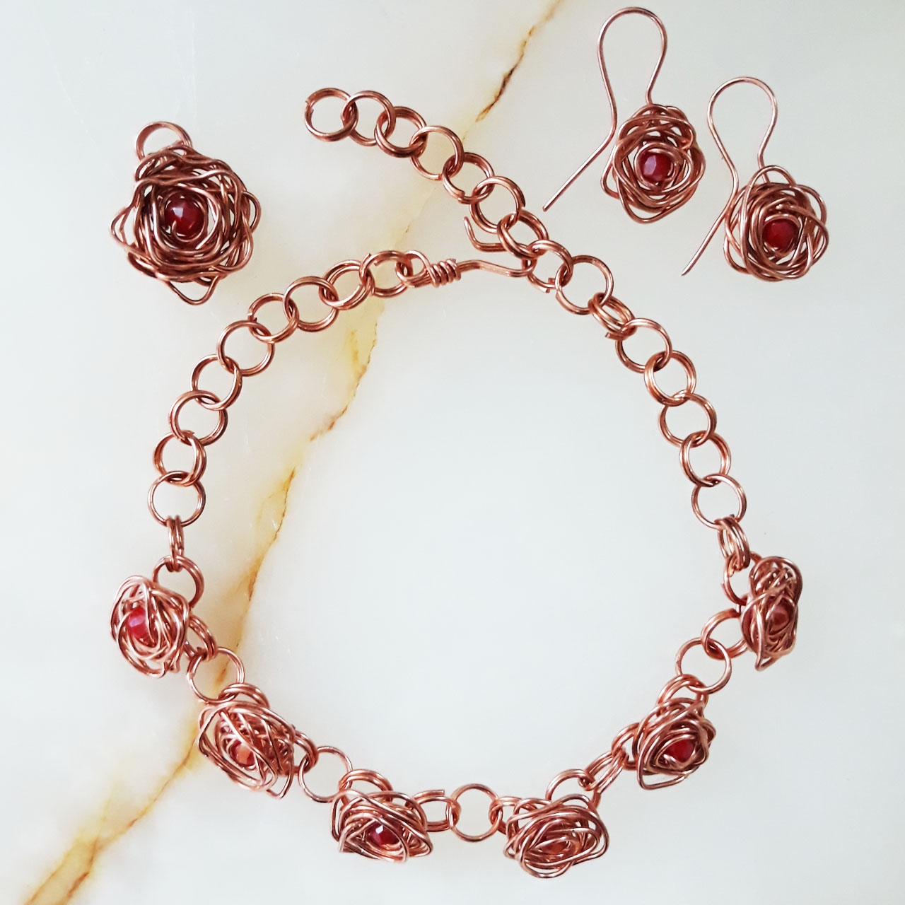 نیم ست زنانه مدل گل رز