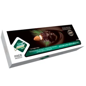 خرما با روکش شکلات دارک و مغز بادام - 120 گرم