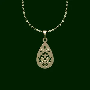 گردنبند طلا 18 عیار زنانه مدوپد مدل اسلیمی کد PP2-1-1103