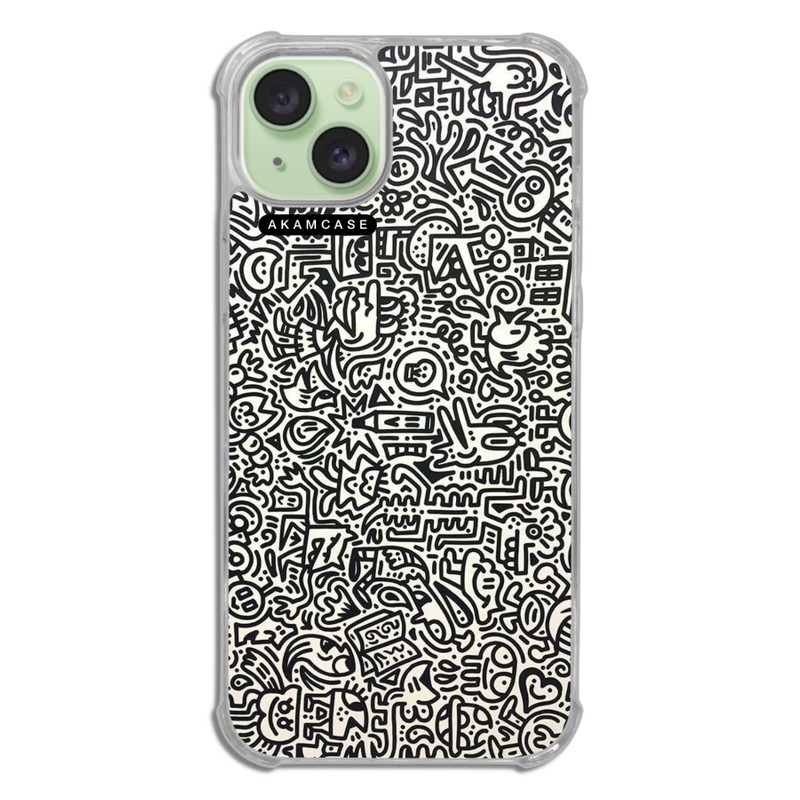 کاور آکام مدل AMC-WTA15PLUS-DOODLE17 مناسب برای گوشی موبایل اپل iPhone 15 Plus
