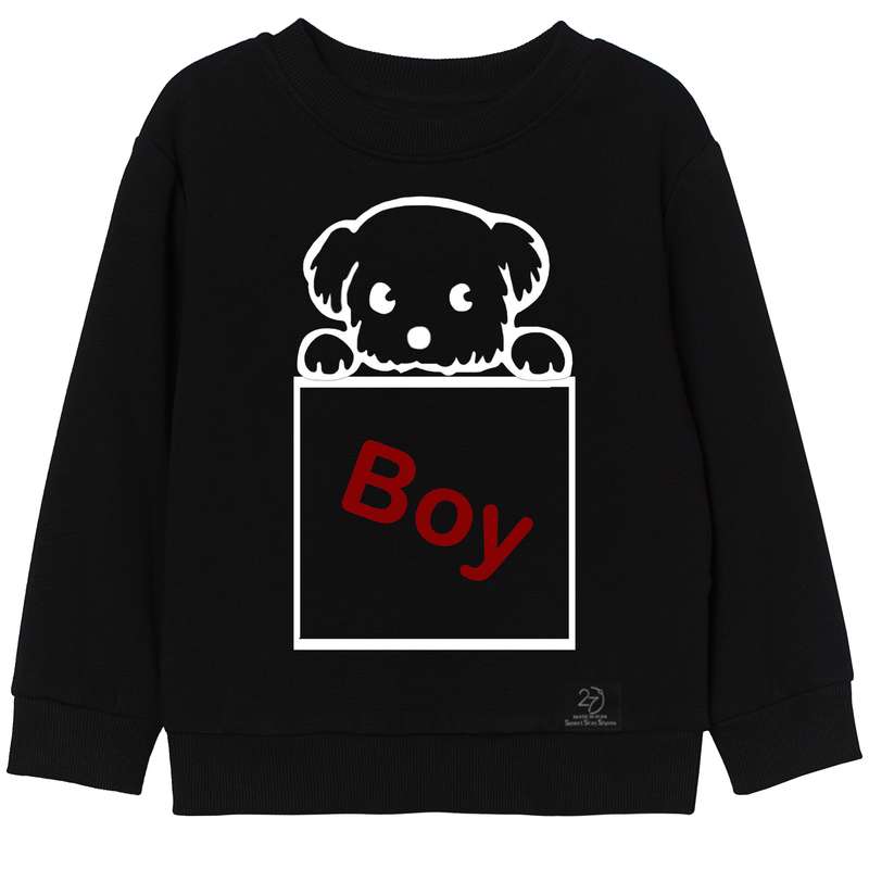 سویشرت پسرانه 27 مدل BOY کد V01 رنگ مشکی