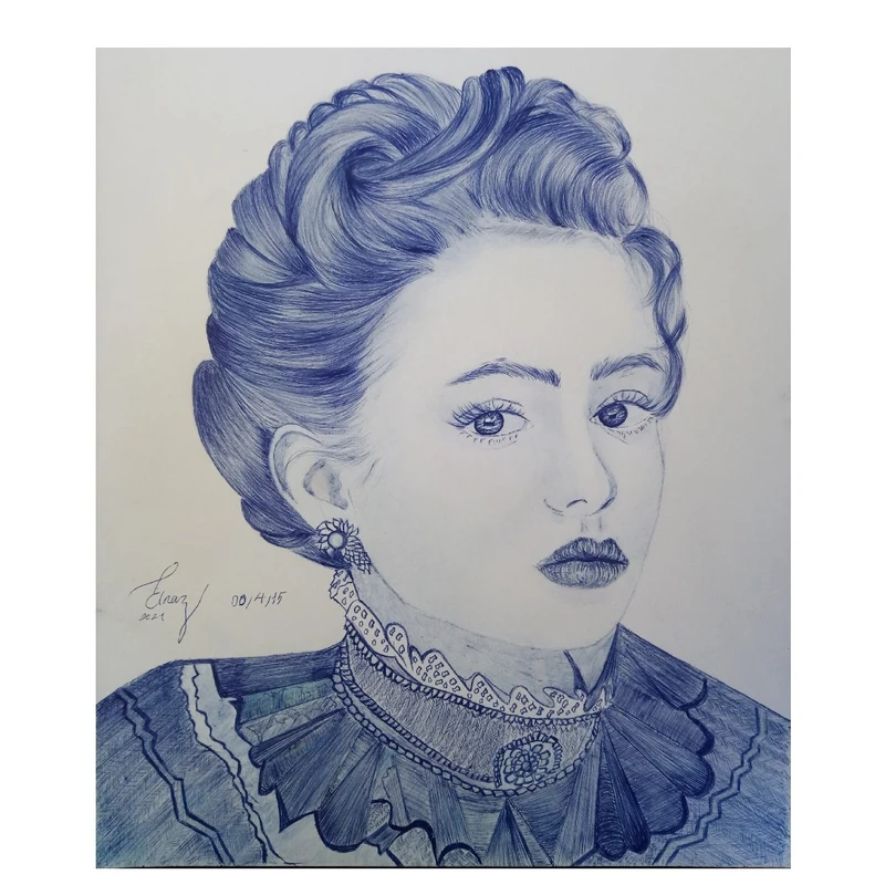نقاشی خودکار مدل دختر سلطنتی