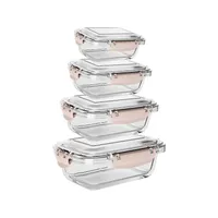 ظرف نگهدارنده شیشه و بلور اصفهان مدل مارینا مجموعه 4 عددی