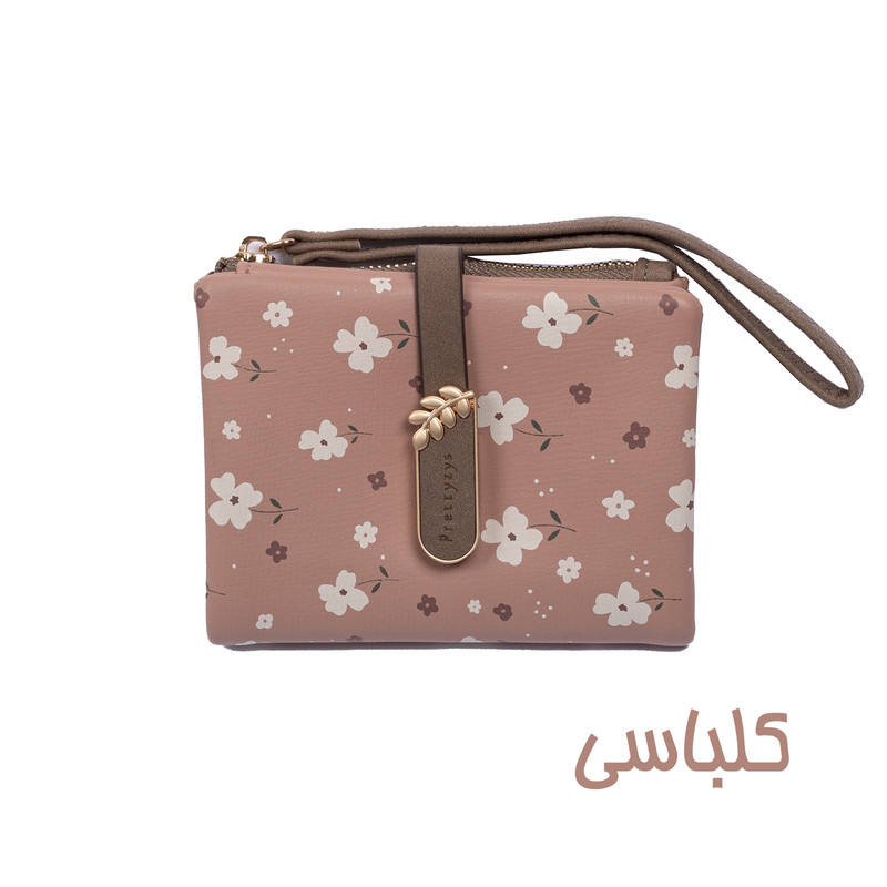 کیف پول زنانه پرتیزس مدل PT24-2164 طرح گل بهاری کد 2020066