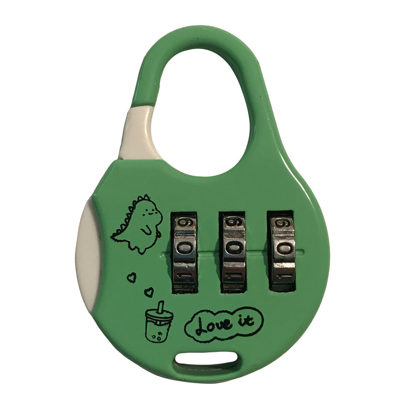 قفل آویز مدل رمزدار طرح دایناسور کد Love it