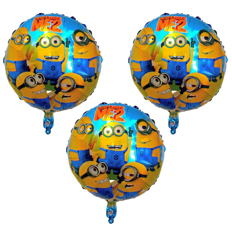 بادکنک فویلی مدل گرد طرح مینیون کد DB21  مجموعه 3 عددی