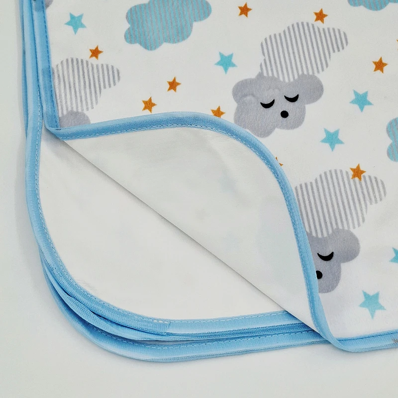 عکس شماره 3 : زیرانداز تعویض نوزاد مدل مخملی طرح ابر