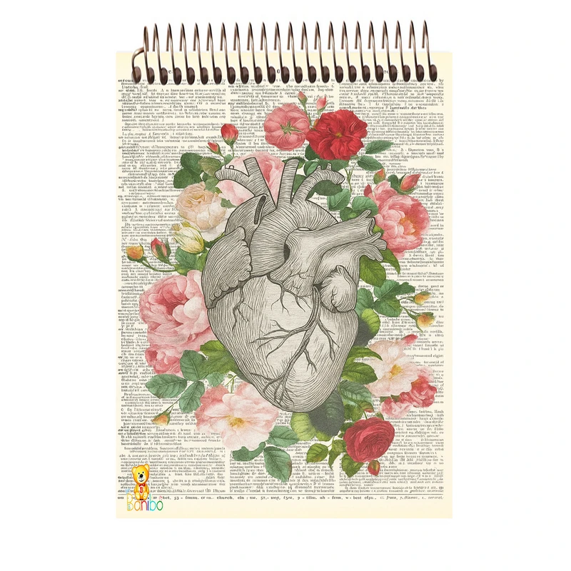 دفتر شطرنجی 100 برگ بانیبو مدل قلب کد 2718