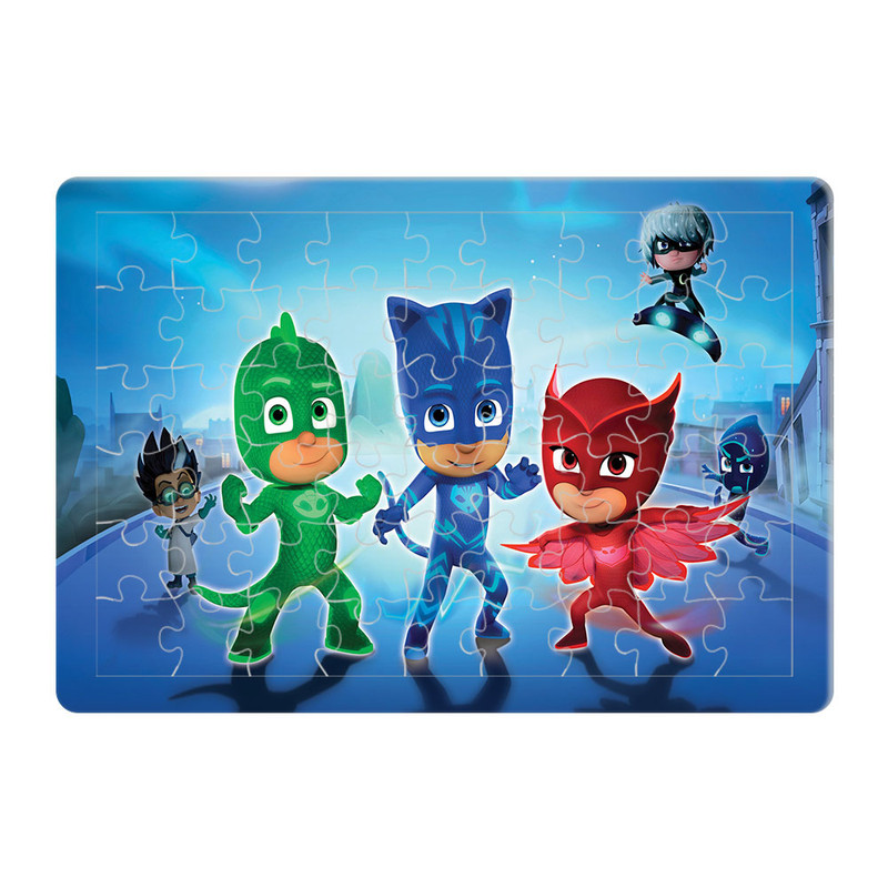 پازل 54 تکه هومرو مدل PL218 طرح انیمیشن قهرمانان نقابدار