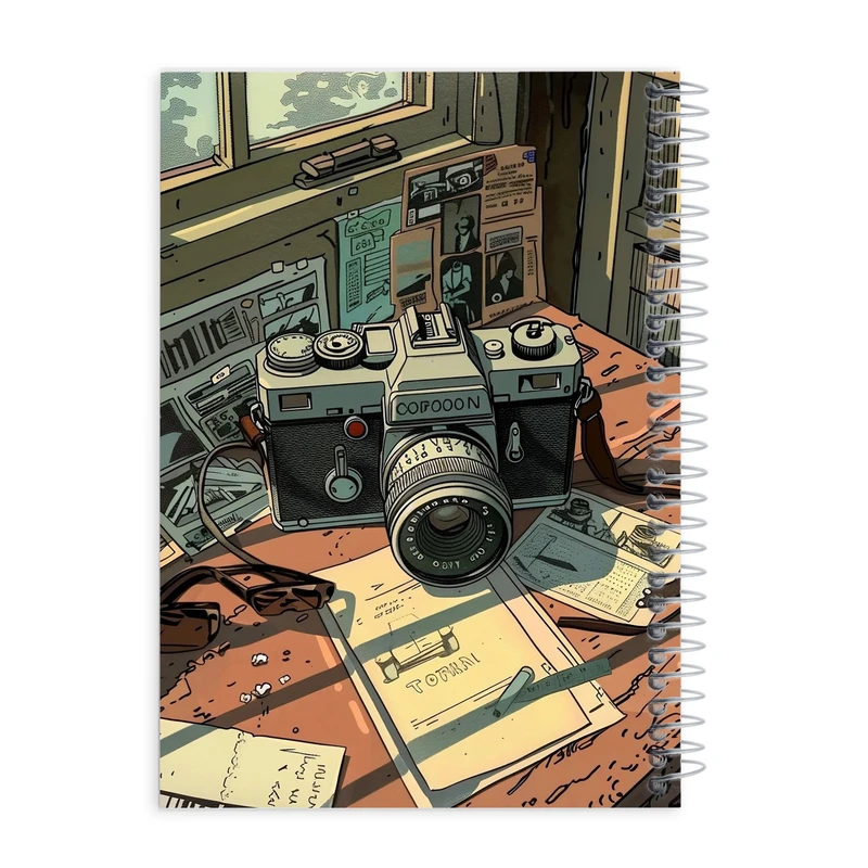 دفتر مشق ۱۰۰ برگ طرح camera مدل آراز رسام 