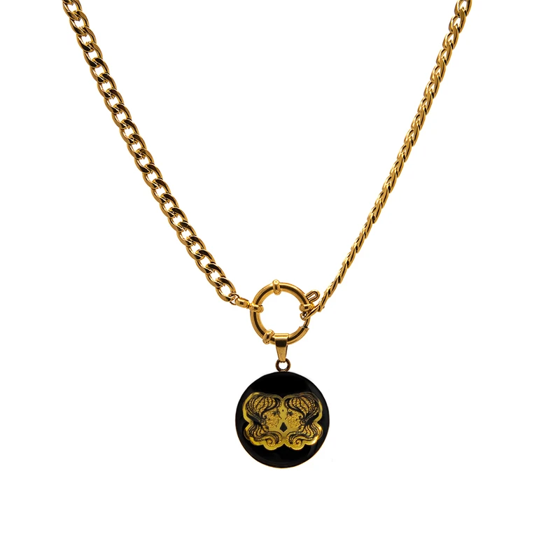 گردنبند زنانه مارک گلد مدل ماه تولد خرداد رویال کد GS03