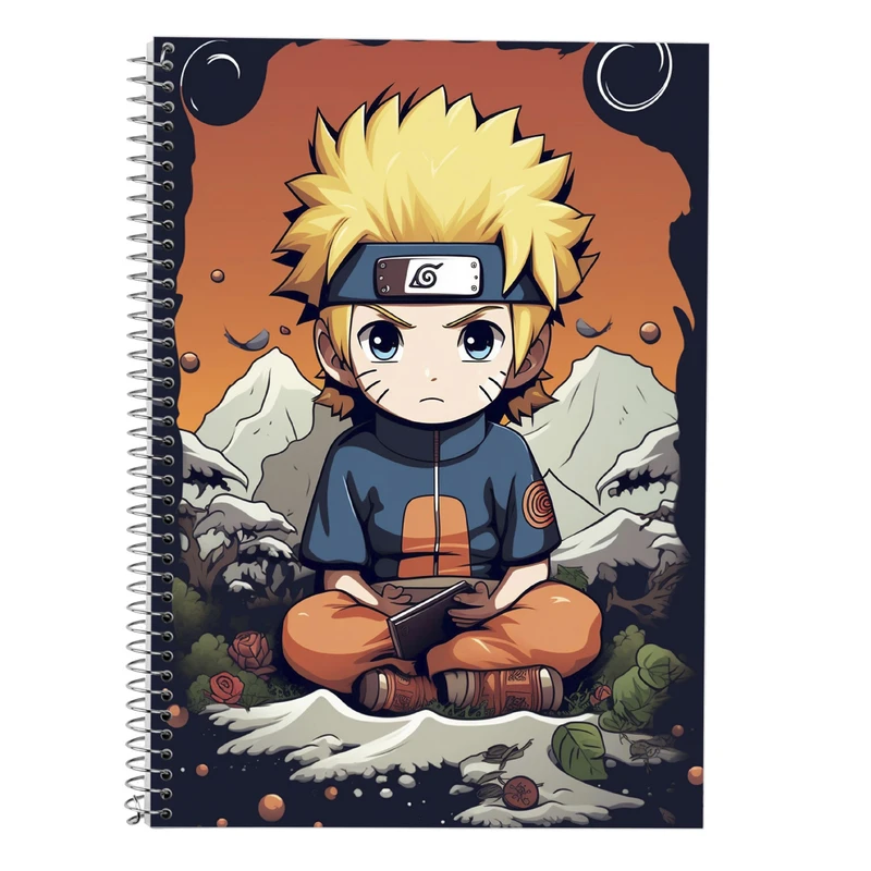 دفتر زبان 50 برگ مدوپد مدل دوخط طرح Naroto کد DF11229