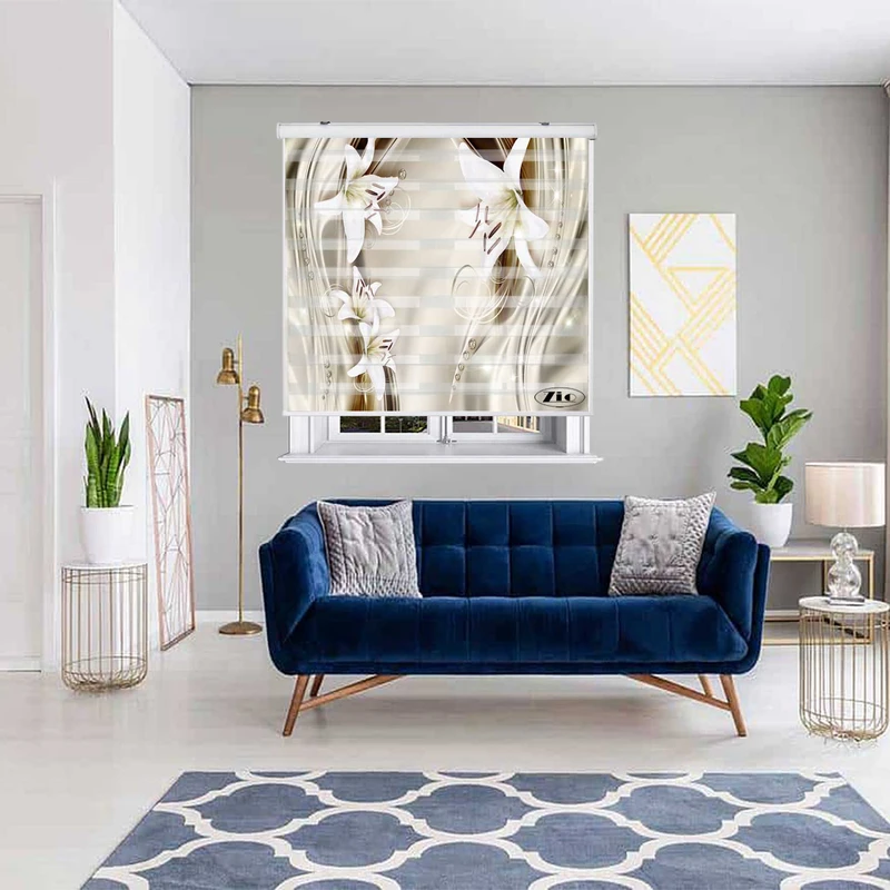 پرده زبرا زیو کد 3D1503 سایز 150X150 سانتی متر