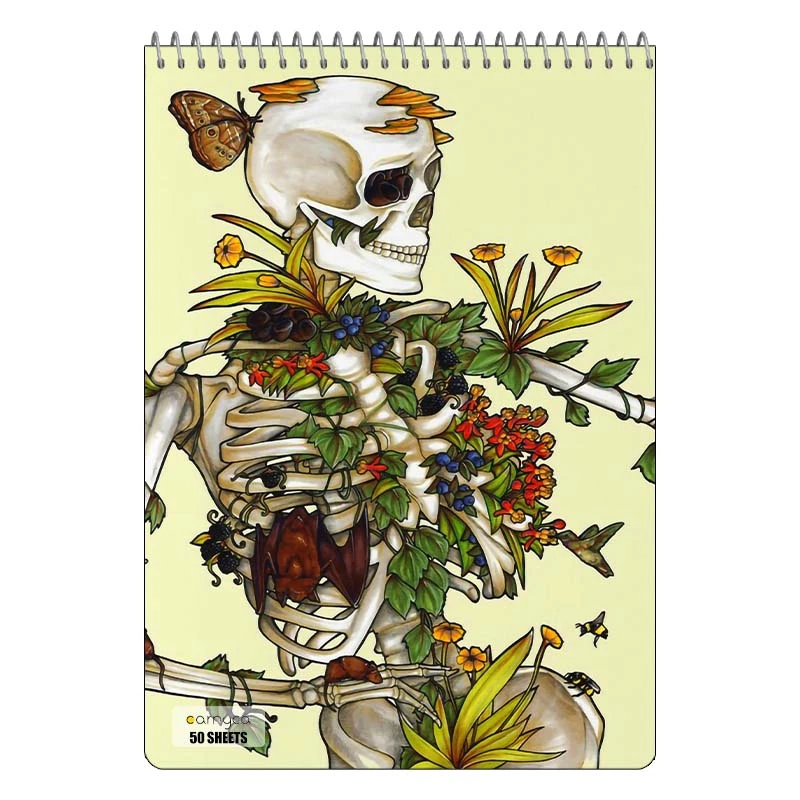 دفتر نقاشی 50 برگ سیمی کارنیکا طرح اسکلت Skeleton کد 98055
