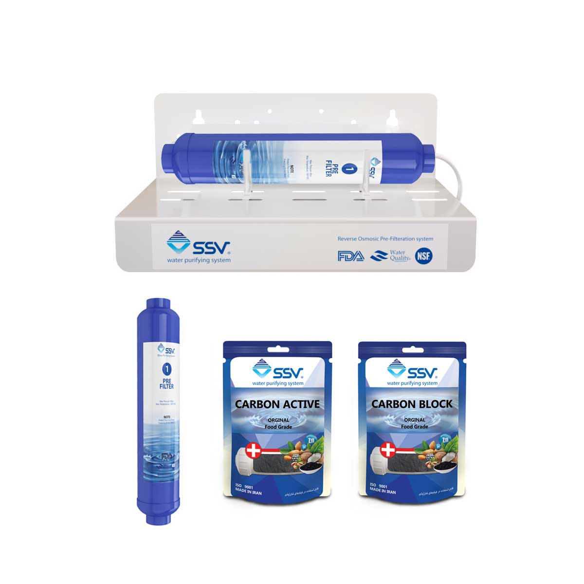 دستگاه تصفیه کننده آب اس اس وی مدل JetLine X300 به همراه فیلتر و شارژ یدک مجموعه 2 عددی