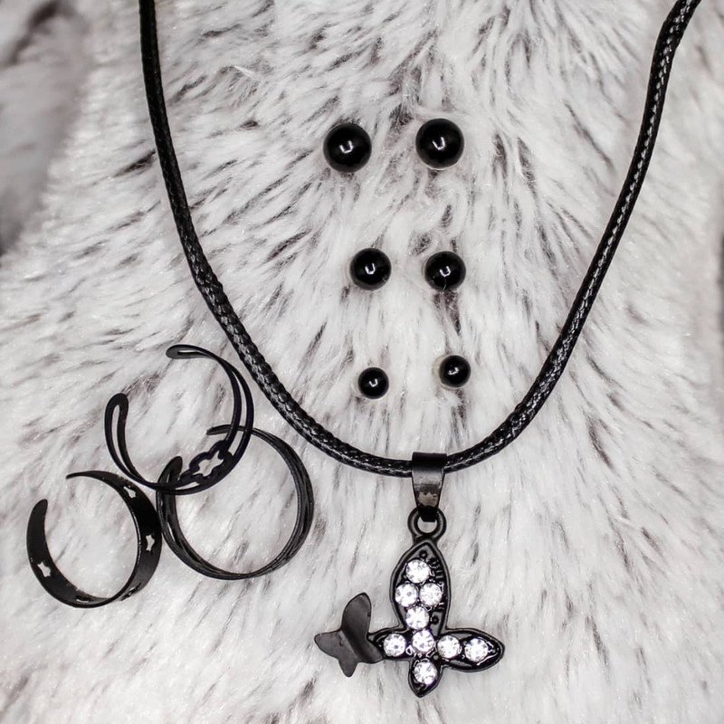 نیم ست دخترانه طرح پروانه کد RKH_953