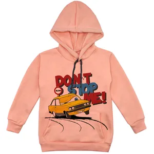 هودی پسرانه مدل ماشین F182 رنگ گلبهی