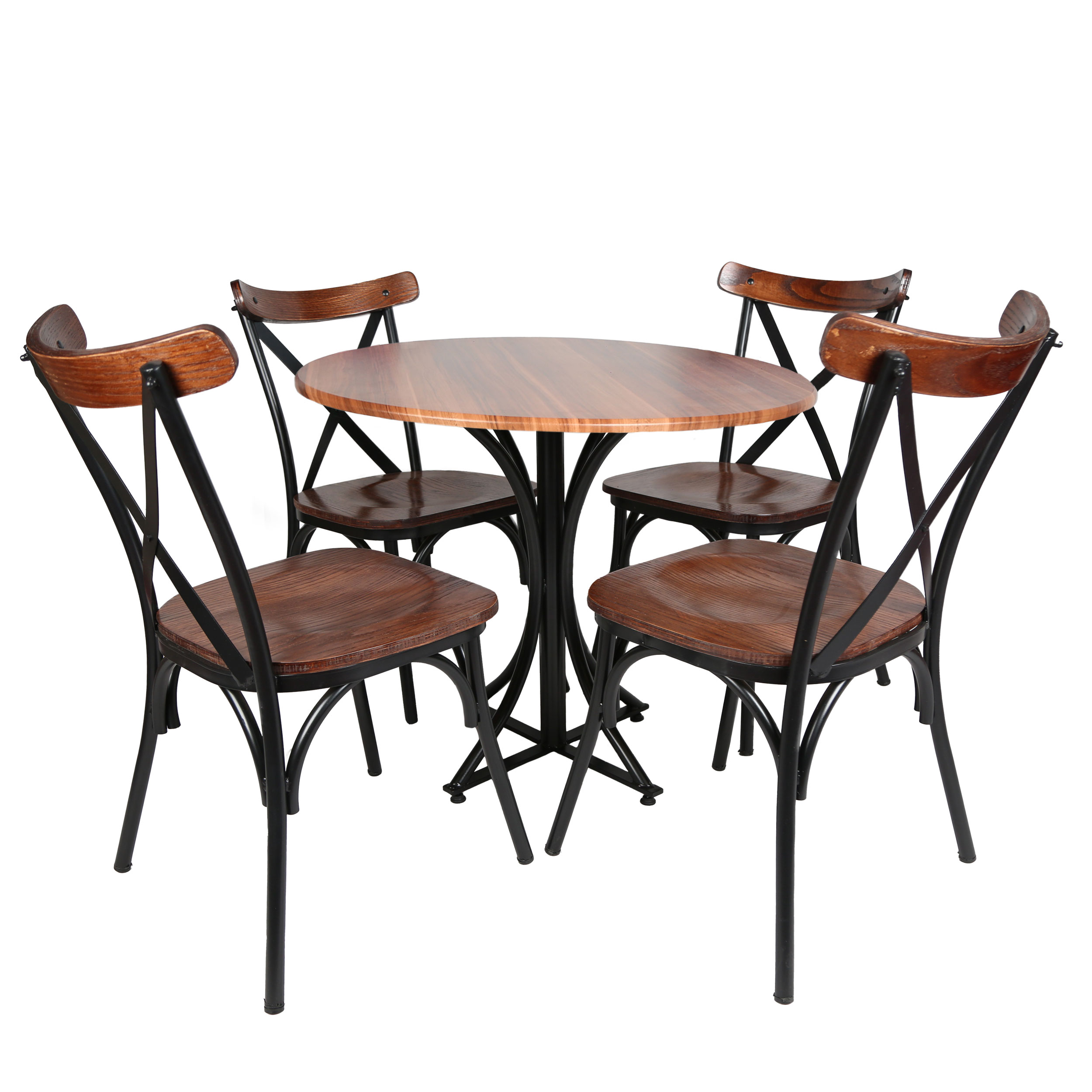 میز و صندلی ناهارخوری چهار نفره مدل تونت لهستانی پایه فلزی GCH