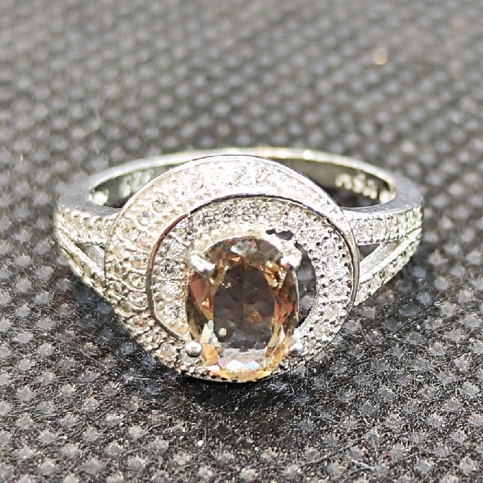 انگشتر نقره زنانه مدل سنگ الکساندریت کد 252