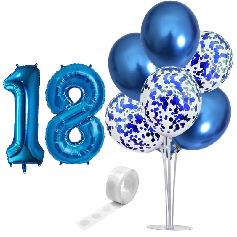 بادکنک آرایی مسترتم طرح کروم شیشه ای پولکی کد 18 بسته 11 عددی